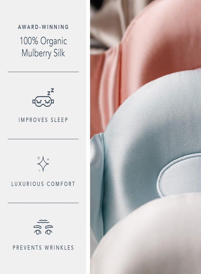 Fishers Finery 25 Momme 100% Organic Mulberry Silk Hypoallergenic Contour Eye Mask - 3D Sleep Mask, Skin Friendly, Zero Eye Pressure - New and Improved Style (Natural White - Undyed) - Image 3
